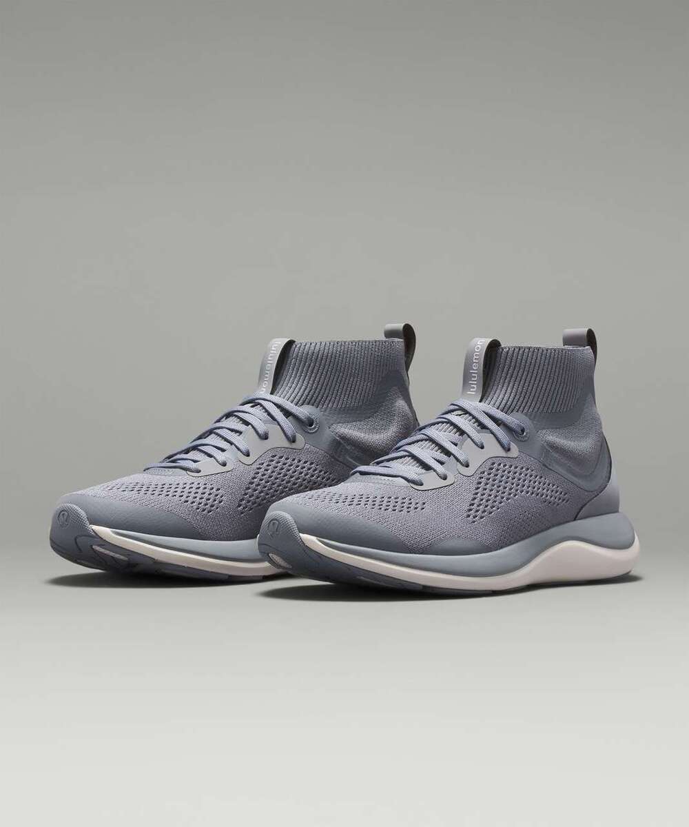 Lululemon Chargefeel Mid Womens Workout Shoe gray 8.5 sneakers athletic